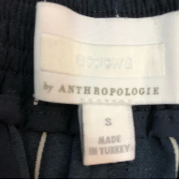 Ett:Twa Anthropology Navy White Striped Elastic Waistband Size Small - Picture 5 of 7